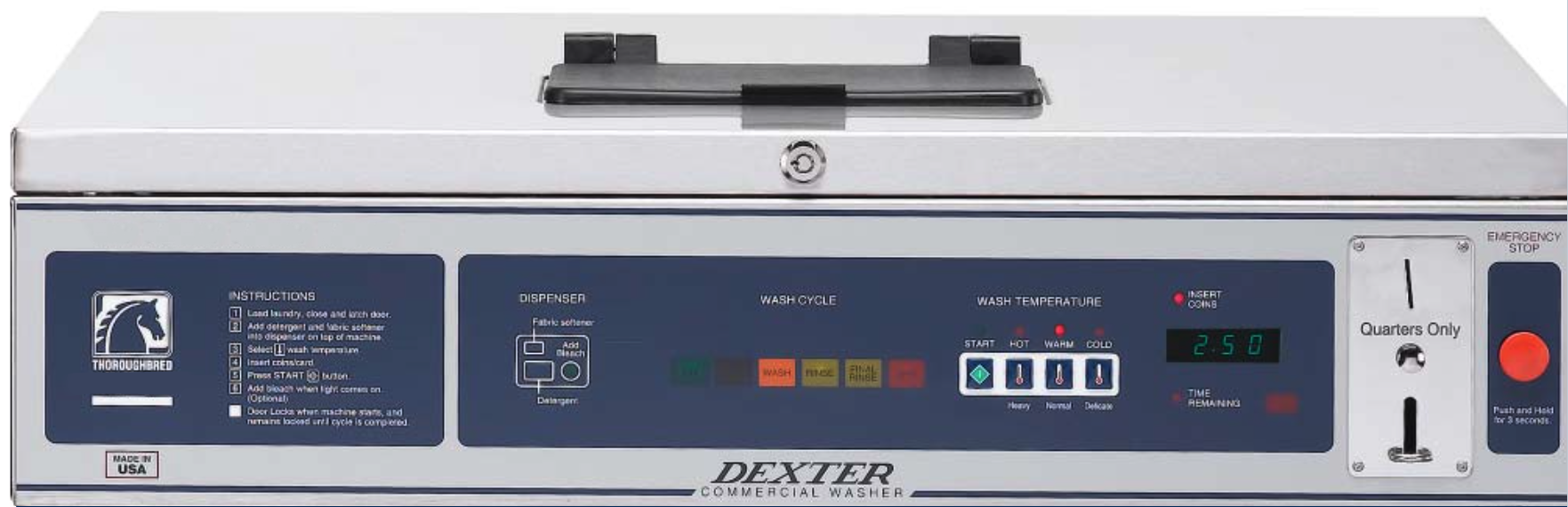Generic Dexter washing machine top interface