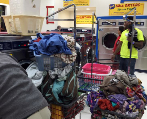 Loads of laundry at Davenport Laundromania