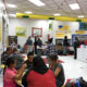 Families waiting at the Laundry Love QC event at Laundromania