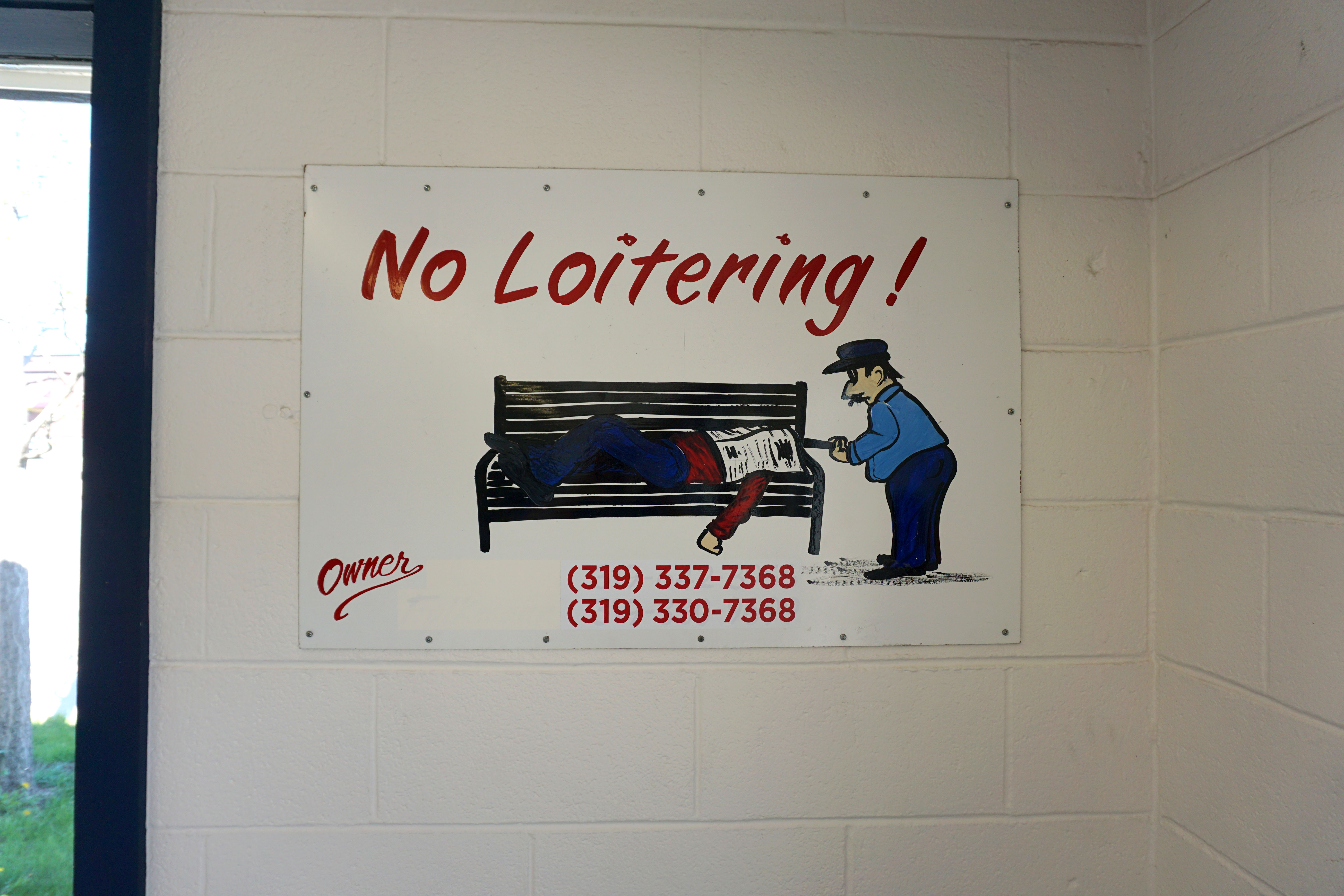 No Loitering Signage